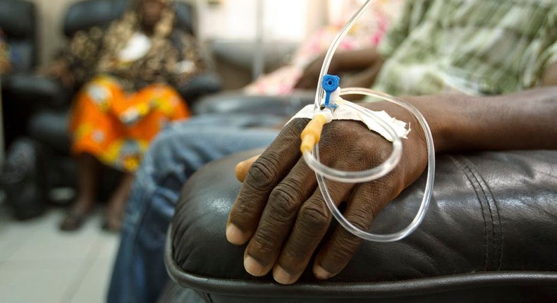 File image of a Kenyan cancer patient undergoing chemotherapy