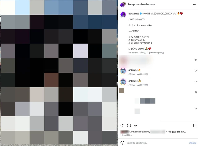 Baki Prasetu ispod fotografija KOMENTARE OSTAVLJA ĆERKA rijaliti zvezde! Šta li će reći kad vidi ovo?!