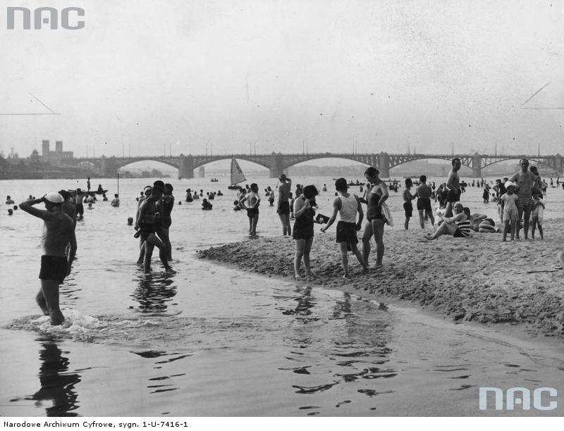 Plaża Braci Kozłowskich w Warszawie, 1928 rok