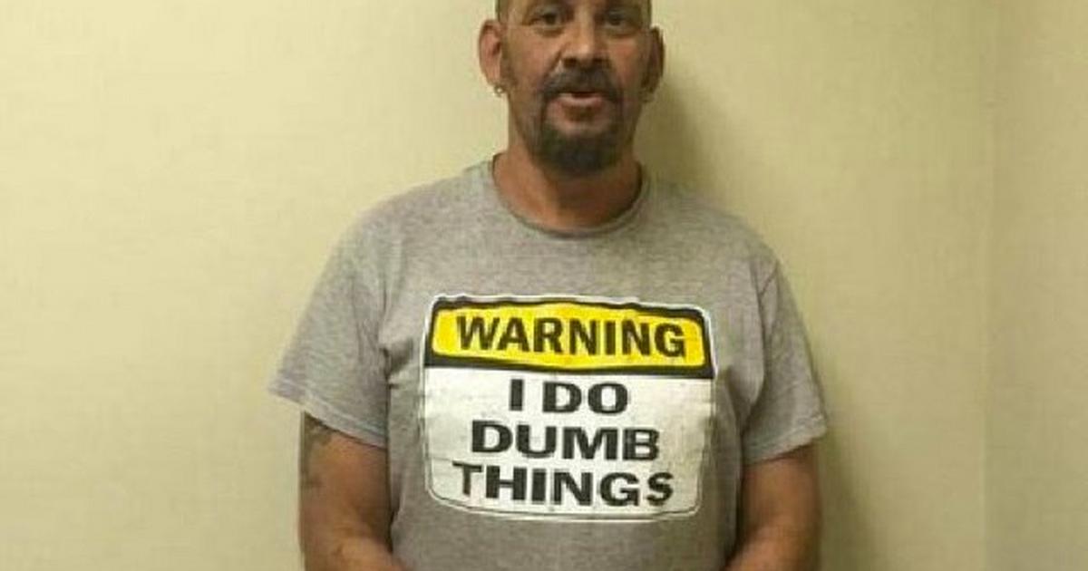 Burglar Arrested Wearing T Shirt Warning People He Does The Dumbest