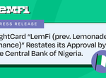 RightCard 'LemFi (previously Lemonade Finance)' restates approval by CBN