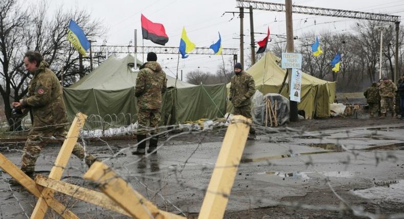 Ukrainian nationalist protesters and military veterans have blockaded trade with Russian-backed insurgents