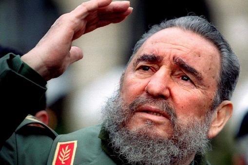 File photo of Cuba's President Fidel Castro during a visit to Paris