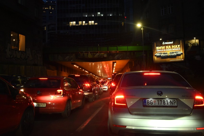 Gužva na Brankovom mostu