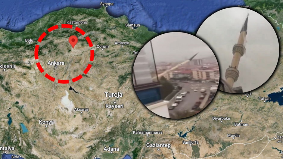 Burza przewróciła minaret w Turcji