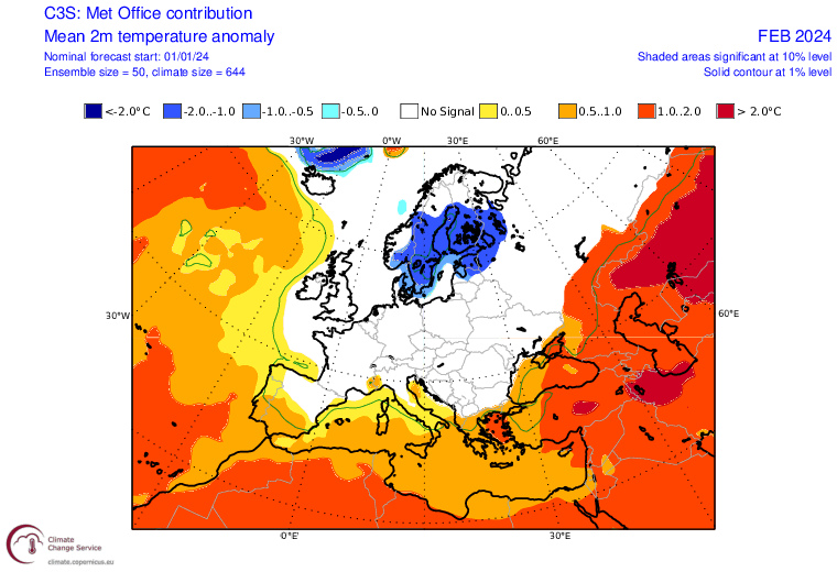 Największe zimno nie opuści Skandynawii, ale okresami może się zsuwać również do Polski
