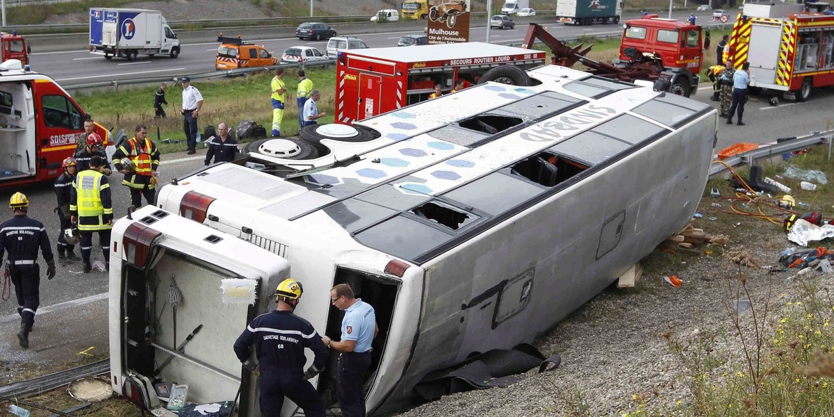 Wypadek polskiego autokaru we Francji