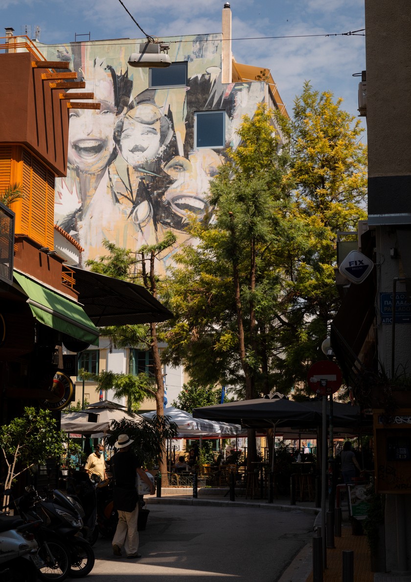Künstlerviertel: Das Strassenbild von Psiri ist geprägt von Graffitis und Strassencafés.