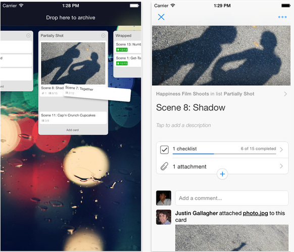 Aplikacja pełni funkcję wirtualnej tablicy do której 'przypinamy' poszczególne zadania. To świetne narzędzie dla zespołów, które wspólnie pracują nad danym projektem. Dzięki Trello, nasi współpracownicy mogą edytować poszczególne zadania, zostawiać pod nimi ważne notatki, jak również informować o ich zrealizowaniu - wszystko za pomocą kilku dotknięć ekranu smartfona.