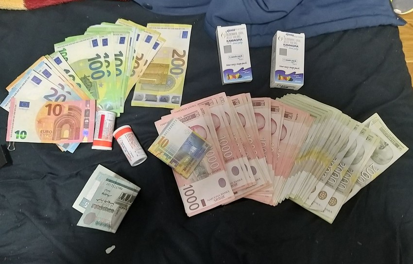 Zaplenjena kamagra, novac