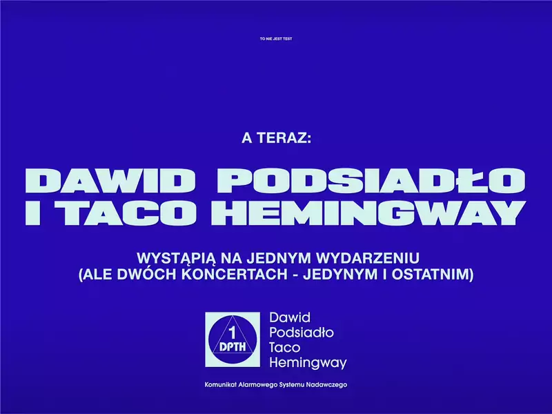 Taco Hemingway i Dawid Podsiadło zagrają wspólny koncert