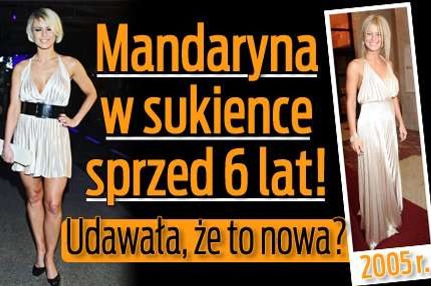 Mandaryna w sukience sprzed 6 lat! Udawała, że to nowa?