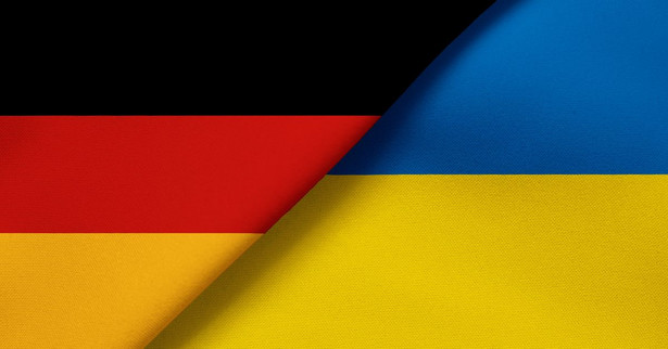 Flagi Niemiec i Ukrainy