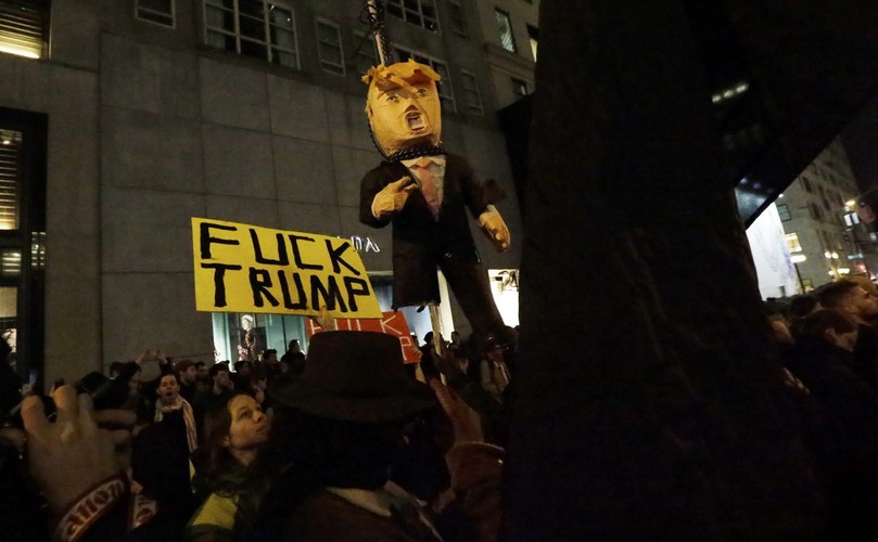 NOWY JORK. PROTESTY PRZECIWKO WYBOROWI DONALDA TRUMPA NA PREZYDENTA