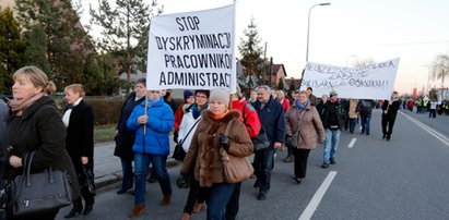 Górnicy zablokowali drogę