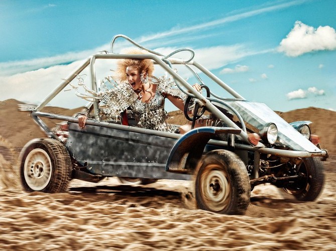 Top Model: sesja filmowe wojowniczki. Olga w roli wojowniczki z filmu „Mad Max”