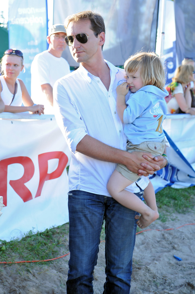 Piotr Kraśko z synem na Gałkowo Sharp Cup 2010