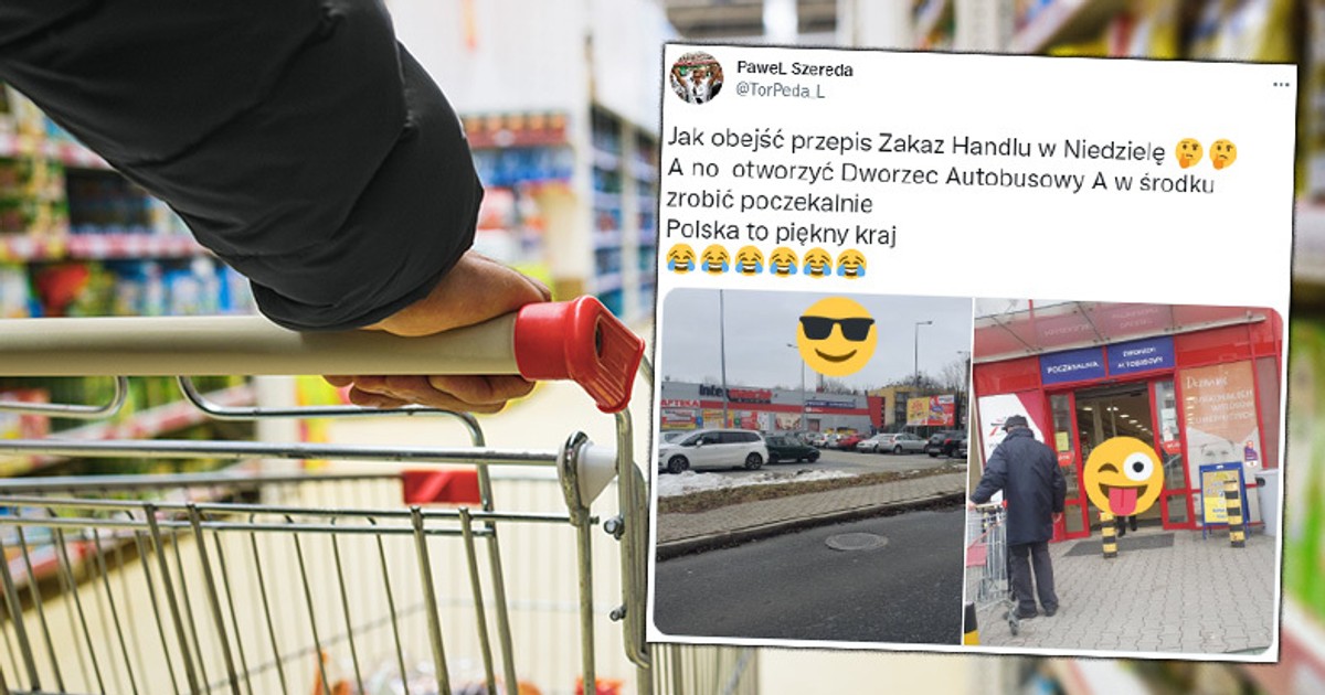 Kreatywny sposób na zakaz handlu. Sklep Intermarche zamienia się w dworzec