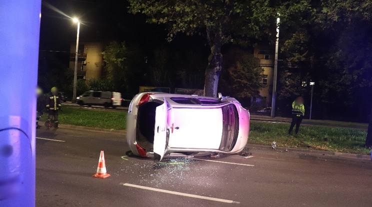 A 37 éves férfi ellen elfogatóparancs volt érvényben, amikor balesetet szenvedett / Fotó: police.hu