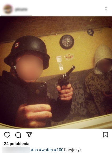 Zdjęcie, które w 2014 roku zamieścił na Instagramie obecny żołnierz 7 PBOT ppor. B.