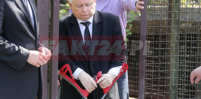 Tylko w FAKT24: Jarosław Kaczyński chodzi o kulach. Widać, że cierpi