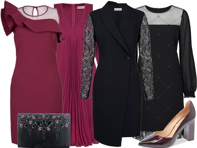 STYLIZACJE na karnawał: sukienki – Modern Line/modernline.pl, kopertówka – Menbur/menbur.pl, czółenka – Caprice/caprice.pl