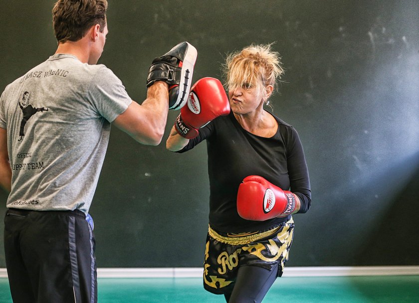 Bokserki trening Ewy Kasprzyk