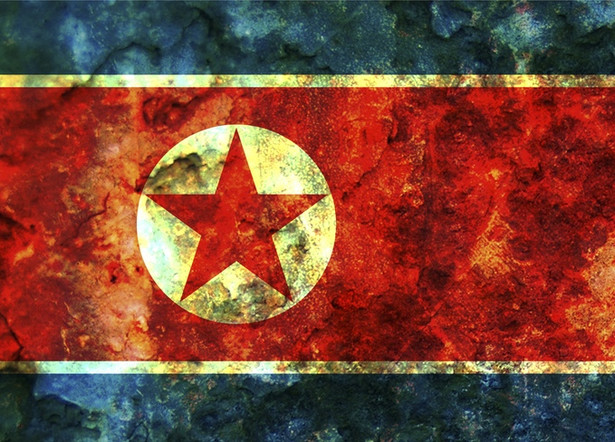 Flaga Korei Północnej, fot. Michal Baranski