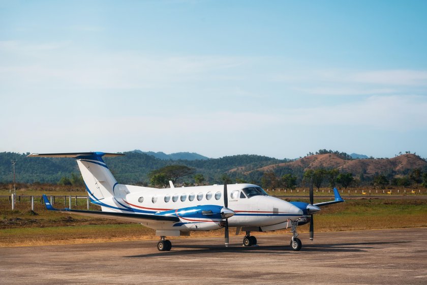 Small aircraft Beechcraft King Air 350