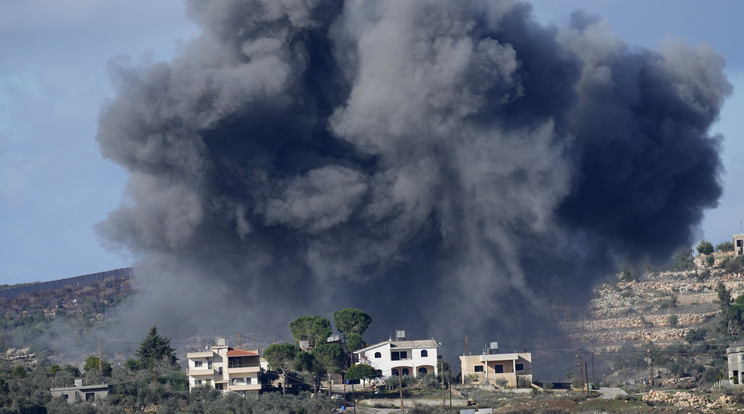 Izrael 450 célpontot támadott meg az elmúlt napon /fotó: MTI/AP/Huszein Malla