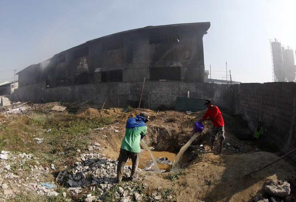 PHILIPPINES FIRE AFTERMATH (At least 31 people were killed and dozens more are feared dead after a fire razed a footwear factory in the Philippines.)