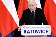 Jarosław Kaczyński podczas wizyty w Katowicach