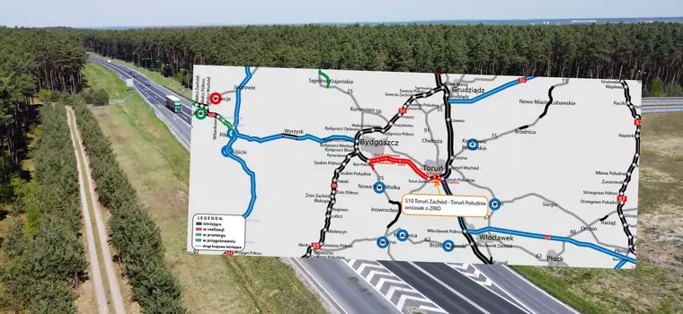 Budowa drogi S10 koło Torunia może ruszyć jeszcze w 2024 r. [MAPA]