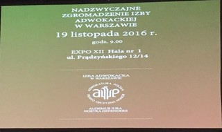 Trwa nadzwyczajne zgromadzenie u stołecznych adwokatów