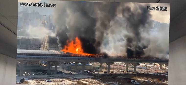Potężny pożar w tunelu w Korei. Spłonęło 45 aut i zginęło pięć osób