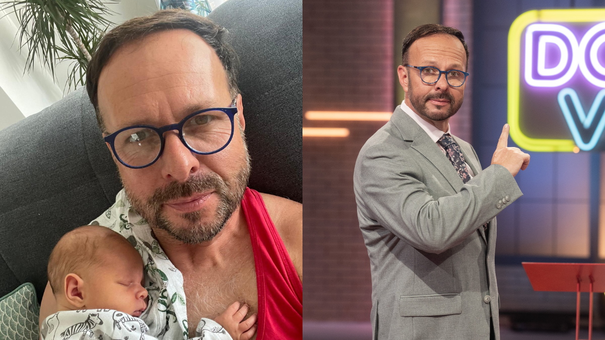 Rasťo Sokol ako moderátor jojkárskej šou Dobre vedieť. V súkromí si užíva synčeka Jakubka, otcom sa opäť stal po 50-tke. @TV JOJ/archív R. S.