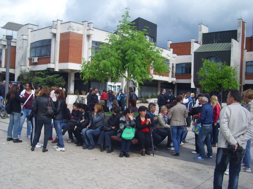 Protest radnika fabrike "AHA Mura Prvi maj"