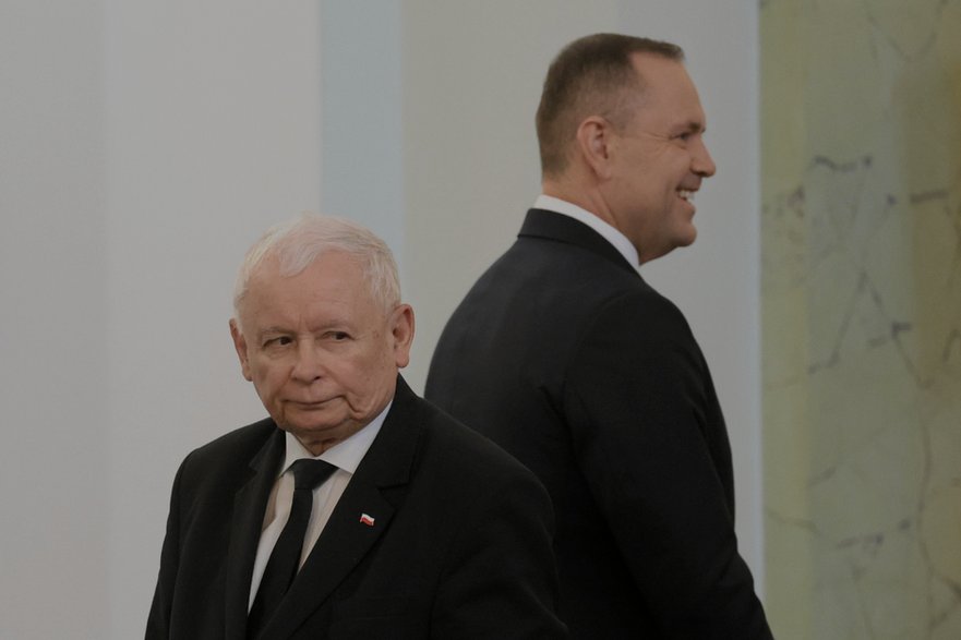 Jarosław Kaczyński i Karol Nawrocki w Pałacu Prezydenckim. Warszawa, 11.09.2025 r.