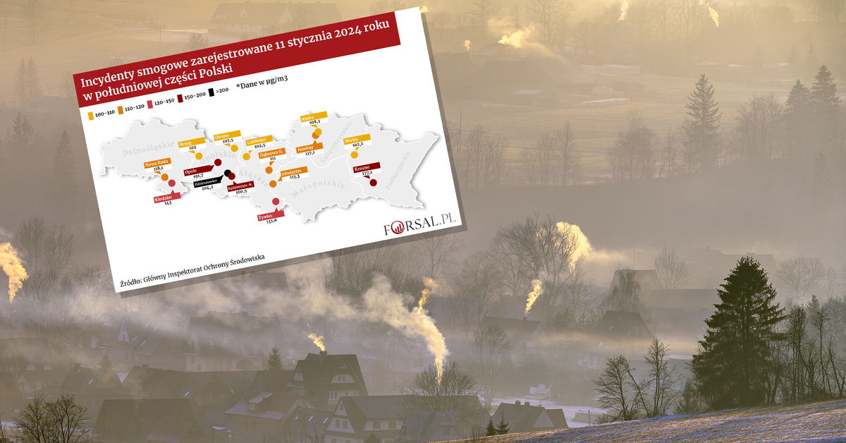 Smog w Polsce. Jest lepiej, ale do celu wciąż daleko [MAPA] - Forsal.pl