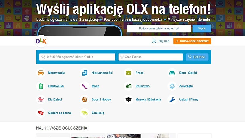 Twa kolejny atak na klientów portalu OLX.