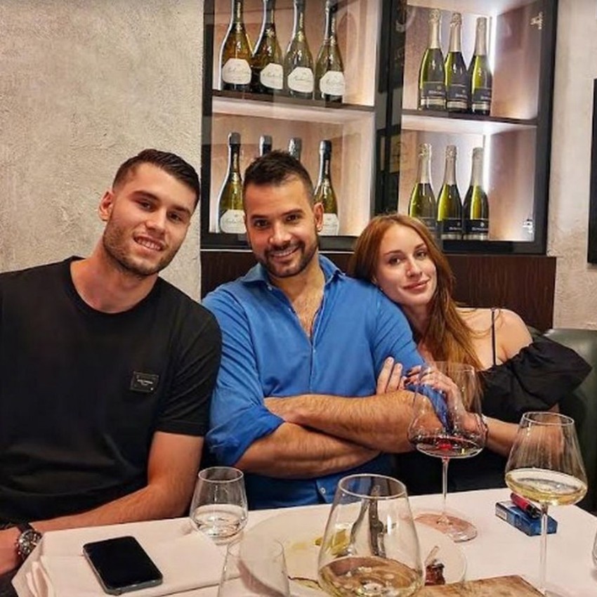 Filip Živojinović sa bratom Mariom i sestrom Ivom