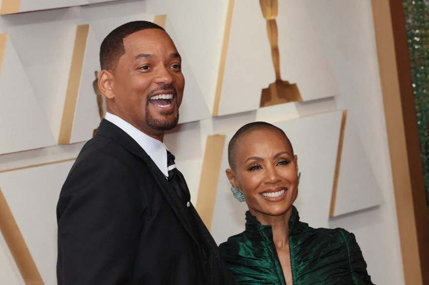 Will Smith z żoną podczas gali wręczenia Oscarów