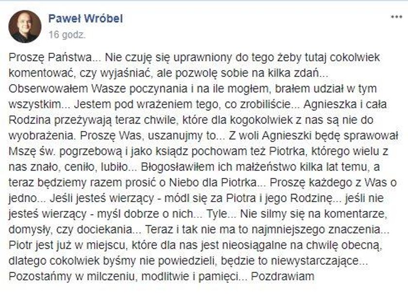 Tak bliscy żegnają Piotra Kijankę. Głos zabrał też ksiądz