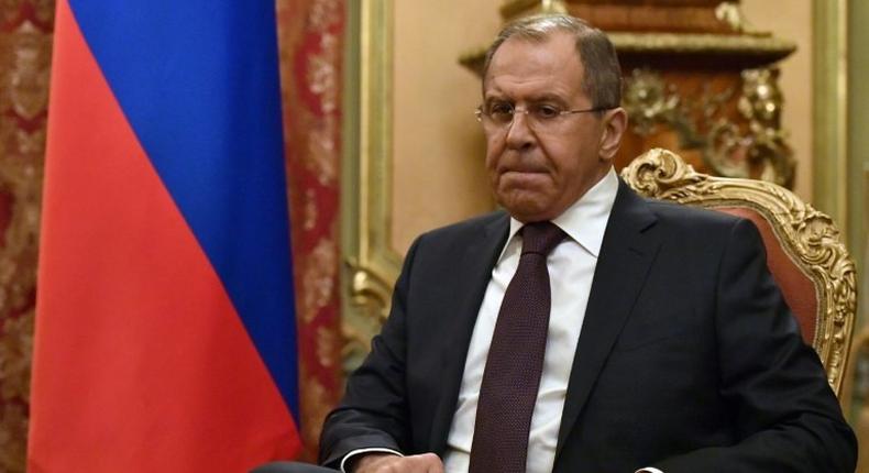 ​Russian Foreign Minister Sergei Lavrov attends a meeting with UN-backed Libyan Prime Minister Fayez al-Sarraj (not pictured) in Moscow on March 2, 2017