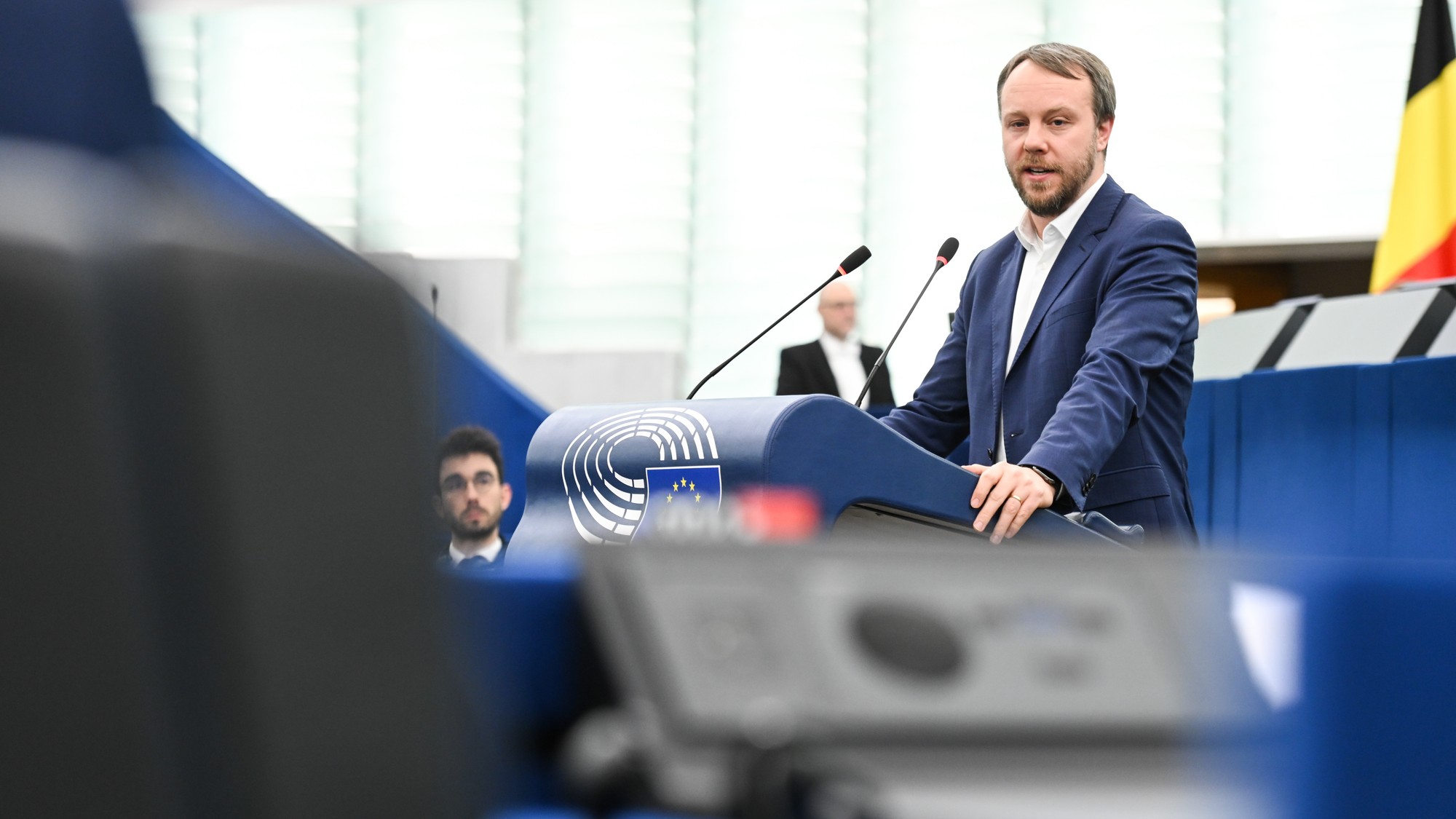 Nemecký europoslanec Daniel Freund (frakcia Zelení).