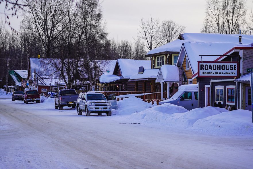 Zimą Talkeetna zamienia się w ciche, puste miasteczko