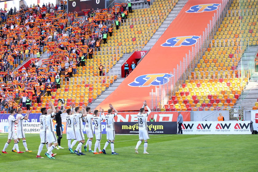 Pilka nozna. Ekstraklasa. Jagiellonia Bialystok - Legia Warszawa. 06.05.2018