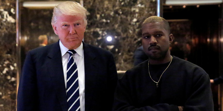 Trump and rapper Kanye West.