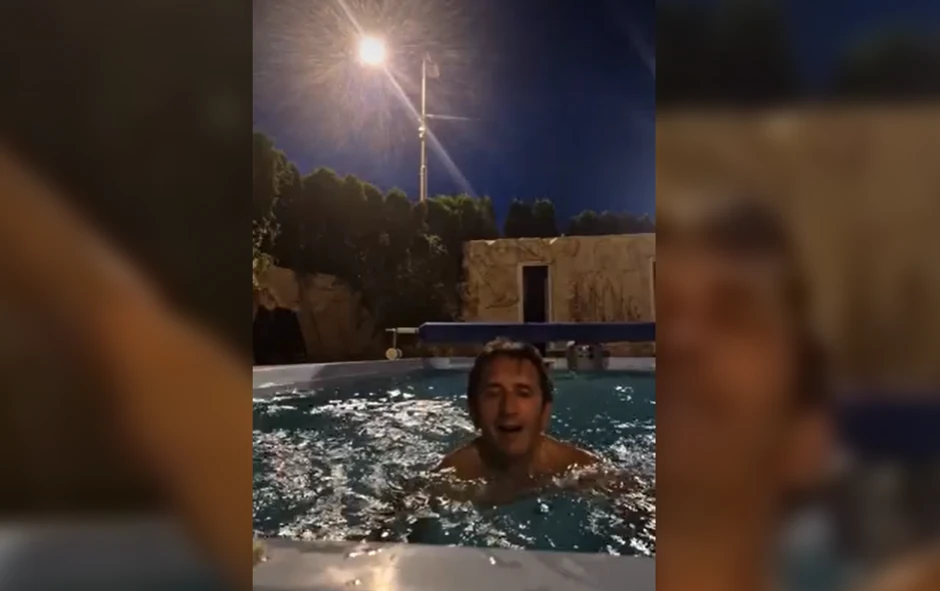 Žika Jakšić pokazao bazen u dvorištu