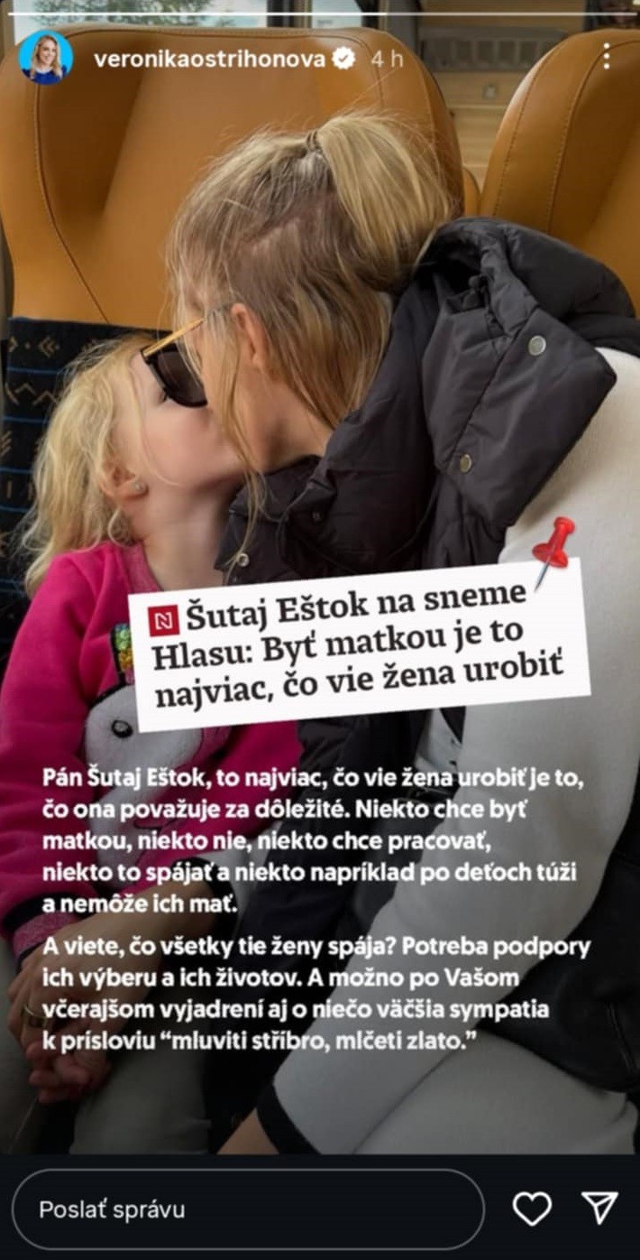 Veronika Ostrihoňová zareagovala na výrok ministra vnútra.